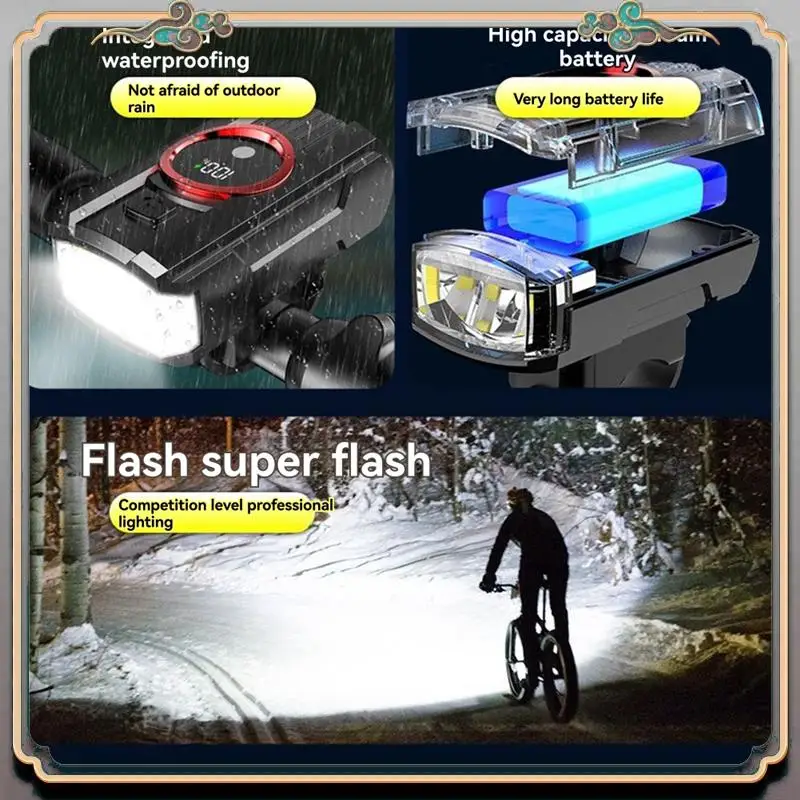 Durable Bicycle Front Light Rechargeable Bike Light With Charging Quantity Display Bicycle Head Lights Cycling Bike Safety Lamp
Durable Bicycle Front Light Rechargeable Bike Light With Charging Quantity Display Bicycle Head Lights Cycling Bike Safety Lamp