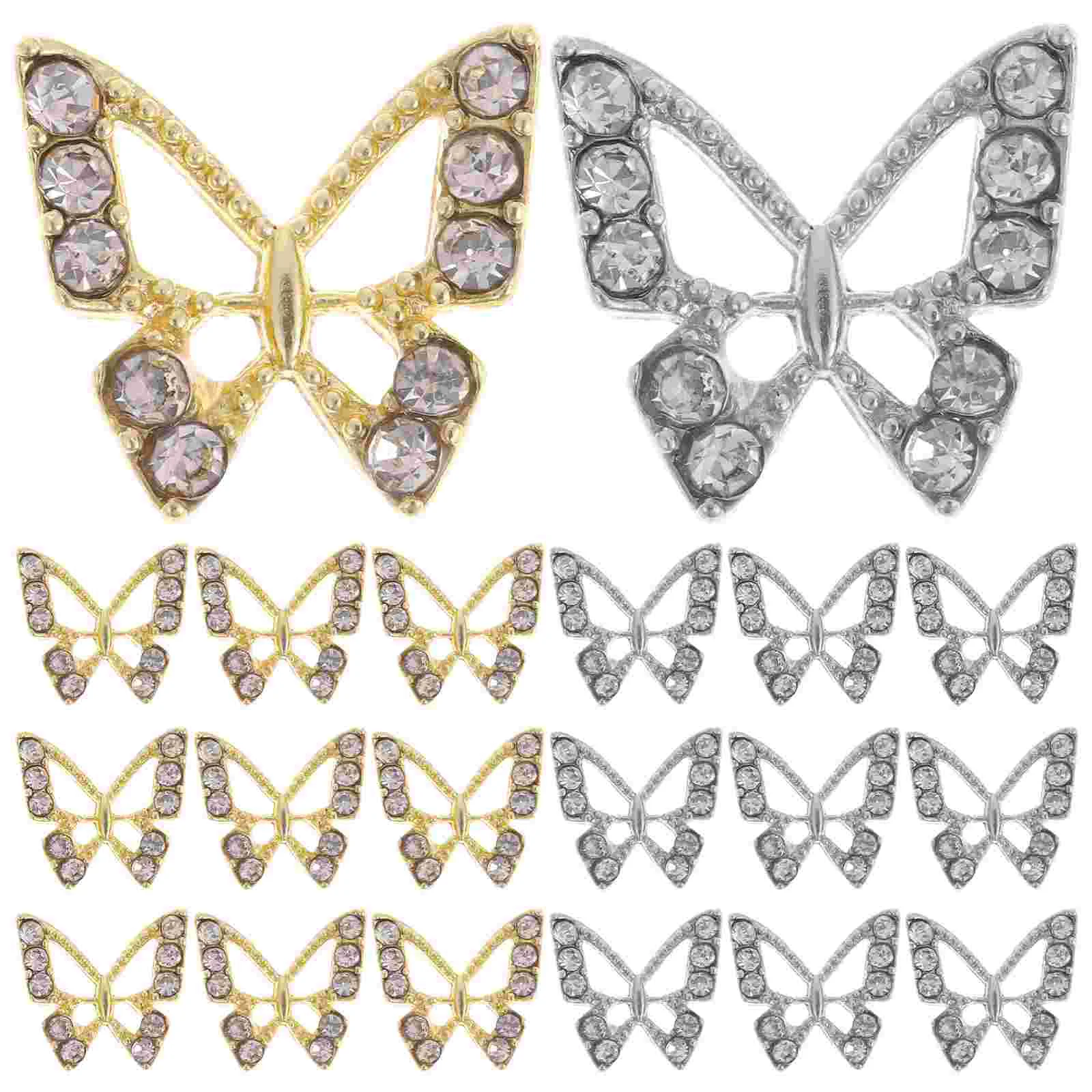 20 Pcs Nail Butterfly Ornaments Bracelets Fake Nails Charm Charms Rhinestones Gems for Decor Accessories
20 Pcs Nail Butterfly Ornaments Bracelets Fake Nails Charm Charms Rhinestones Gems for Decor Accessories