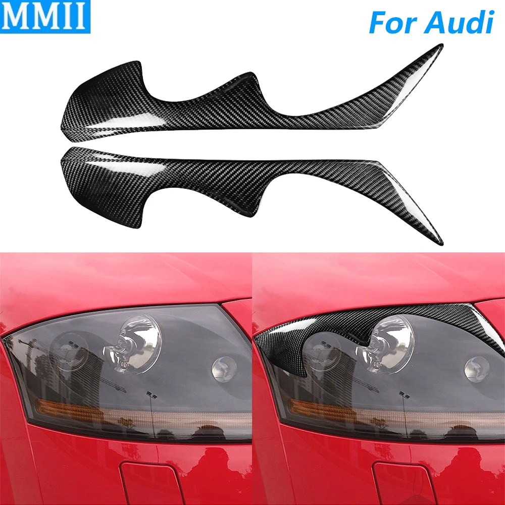 For Audi TT Mk1 1998-2006 Real Dry Carbon Fiber Front Headlight Eyelid Eyebrow Cover Panel Trim Car Accessories Modification
For Audi TT Mk1 1998-2006 Real Dry Carbon Fiber Front Headlight Eyelid Eyebrow Cover Panel Trim Car Accessories Modification