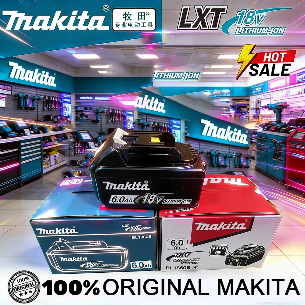 Makita Original Lithium ion Rechargeable Battery 18V 6000mAh 18v Replacement Batteries DTW700 BL1860 BL1830 BL1850 BL1860B
Makita Original Lithium ion Rechargeable Battery 18V 6000mAh 18v Replacement Batteries DTW700 BL1860 BL1830 BL1850 BL1860B