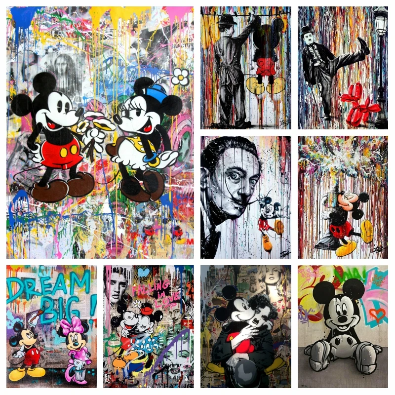 Salvador Dail With Mickey Mouse Graffiti Art 5d Diamond Painting Chaplin Portrait Disney Cartoon Mosaic Cross Stitch Home Decor
Salvador Dail With Mickey Mouse Graffiti Art 5d Diamond Painting Chaplin Portrait Disney Cartoon Mosaic Cross Stitch Home Decor
