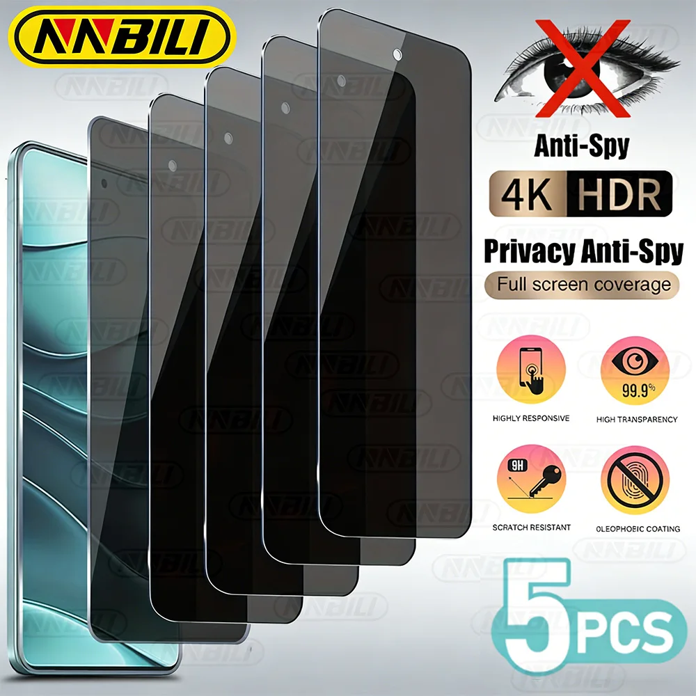 NNBILI 5PCS Screen Protector for Xiaomi 17 Pro Max 15 13T 14T Redmi K90 Privacy Tempered Glass Film for Redmi Note 13 14 15 Pro
NNBILI 5PCS Screen Protector for Xiaomi 17 Pro Max 15 13T 14T Redmi K90 Privacy Tempered Glass Film for Redmi Note 13 14 15 Pro