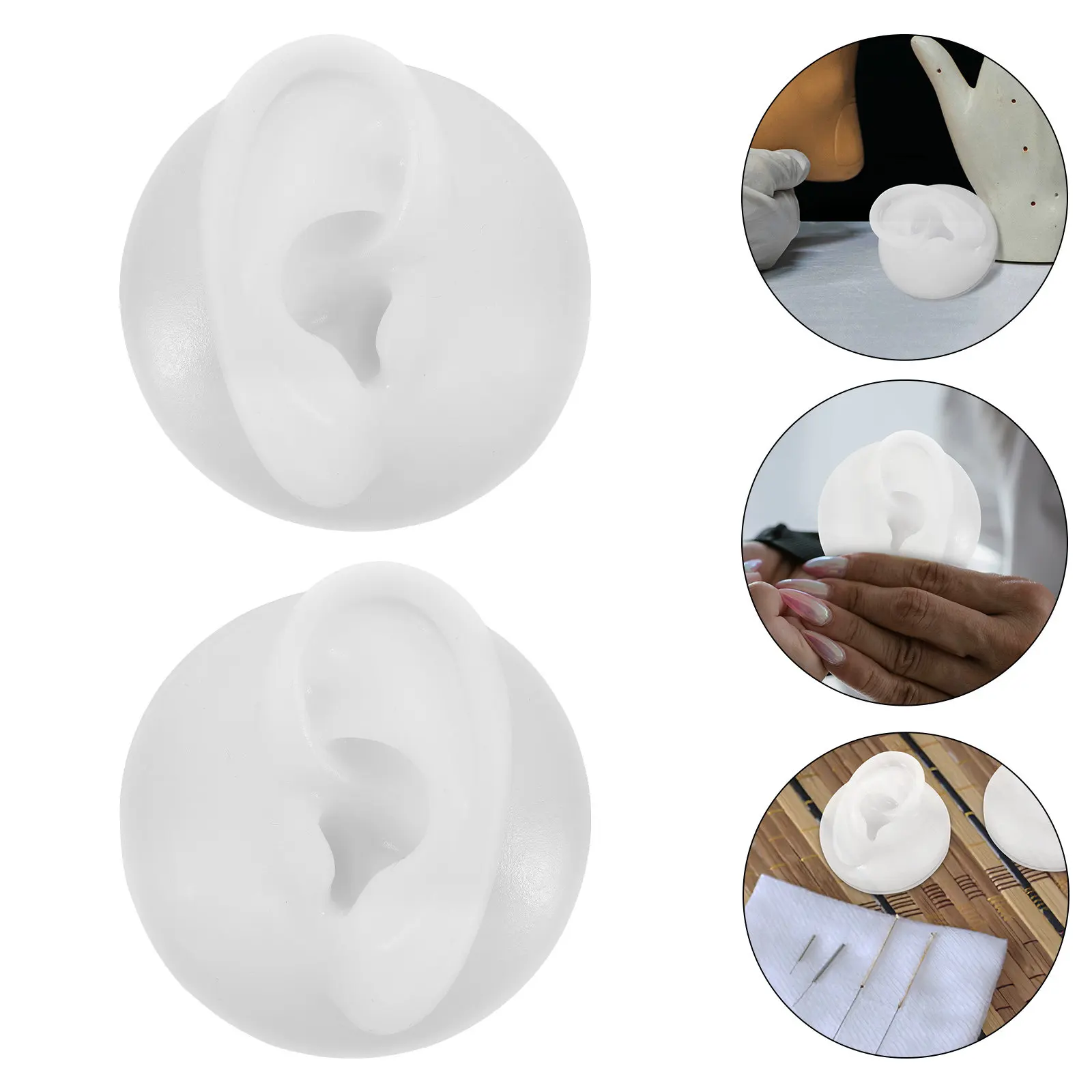 1Pair Silicone Ear Piercing Practice Mold Artificial Human Ear Realistic Supplies Training Aid Supplies
1Pair Silicone Ear Piercing Practice Mold Artificial Human Ear Realistic Supplies Training Aid Supplies