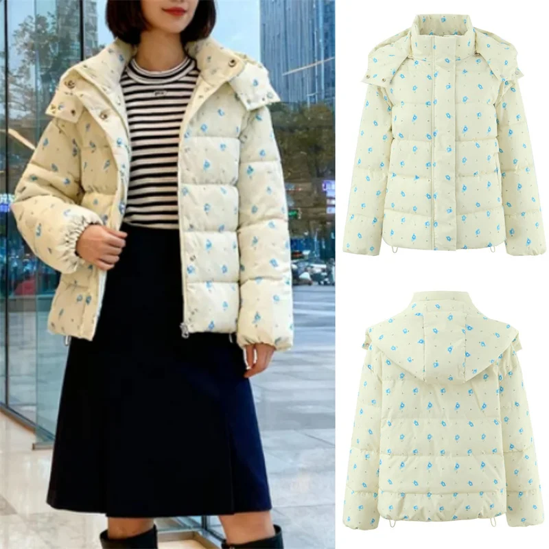 Fall 2025 Fashion Trendy Sexy Women's New Hooded Cream-colored Cotton Jacket
Fall 2025 Fashion Trendy Sexy Women's New Hooded Cream-colored Cotton Jacket