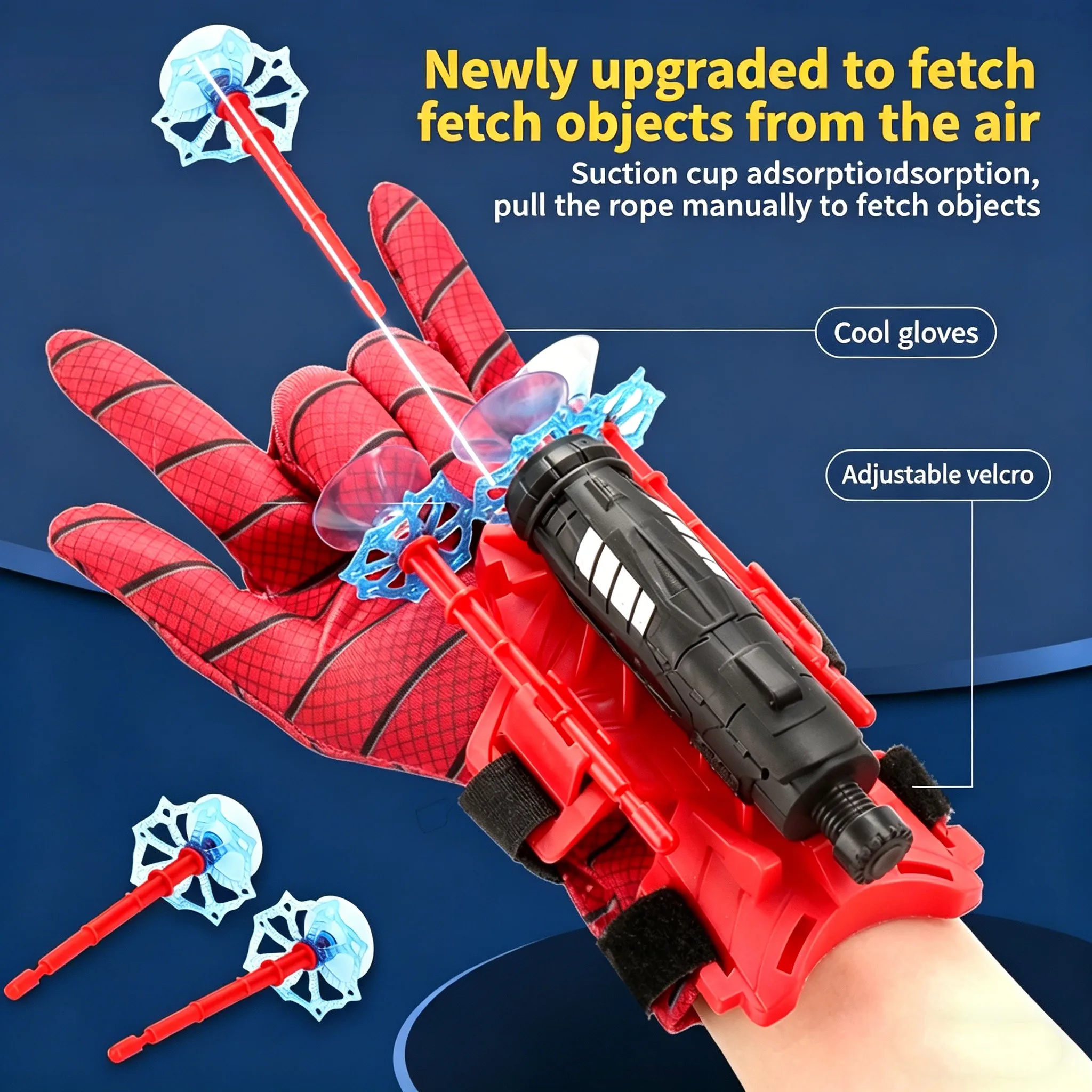 Spider Cosplay Wrist Launcher with Soft Sticky Darts Shooters Action Toy Anime Spider Web Ejection Prop Suit for Kids Gift
Spider Cosplay Wrist Launcher with Soft Sticky Darts Shooters Action Toy Anime Spider Web Ejection Prop Suit for Kids Gift
