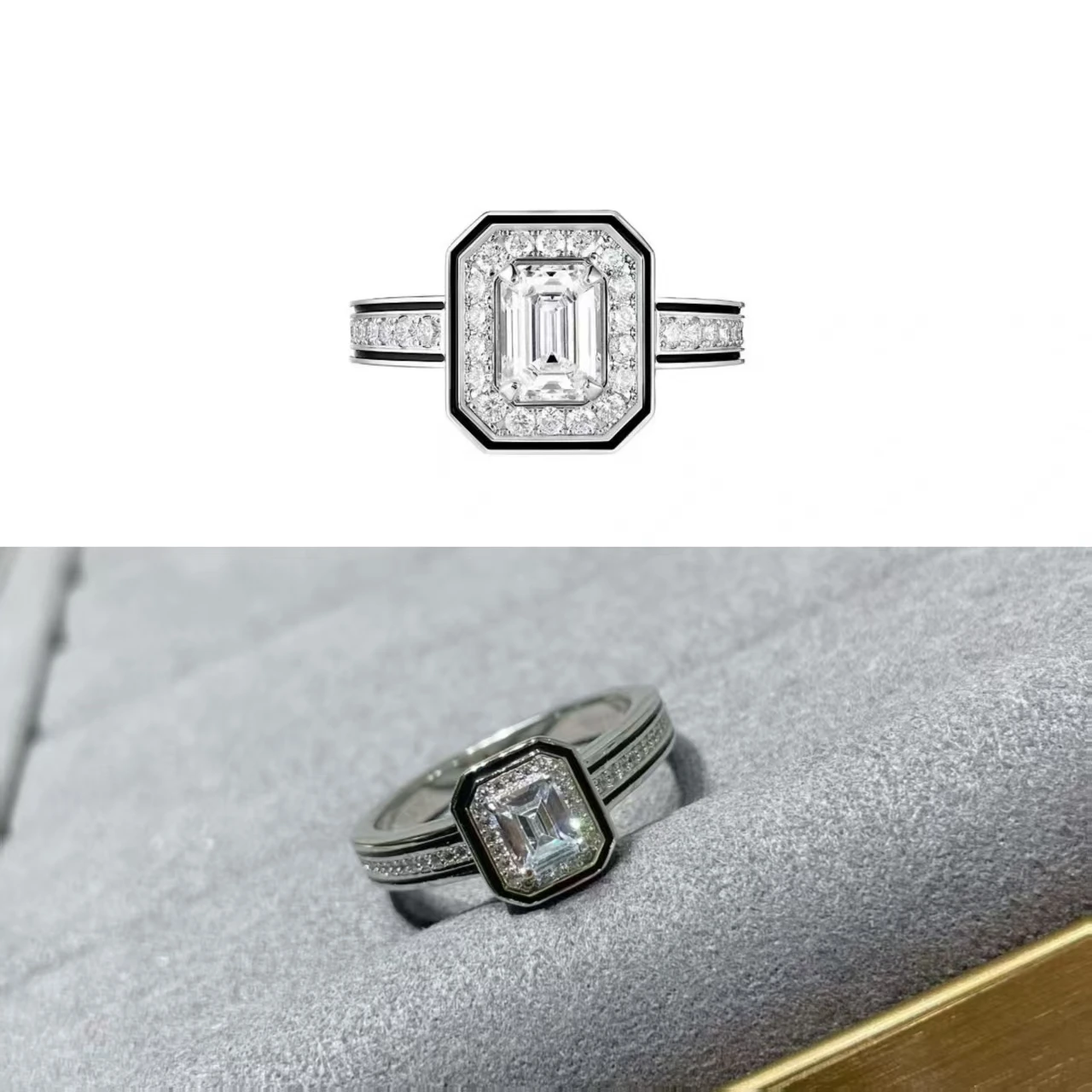 Black border Diamond S925 Sterling Silver Women's Ring Charming Beautiful Fashion Hot selling Brand High Quality Luxury Jewelry
Black border Diamond S925 Sterling Silver Women's Ring Charming Beautiful Fashion Hot selling Brand High Quality Luxury Jewelry