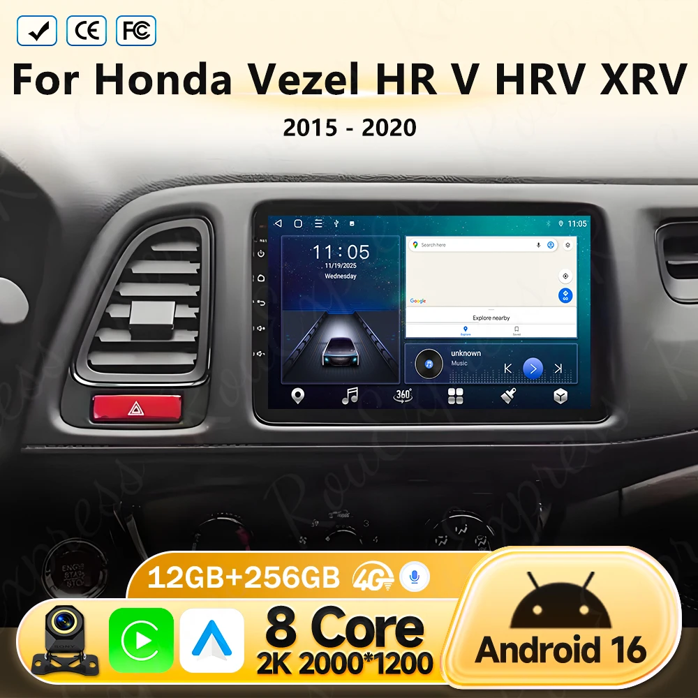 Android 16 For Honda Vezel HR V HRV XRV 2015 2016 2017 2018 2019 2020 Car Radio Multimedia Stereo Player GPS Navigation Carplay
Android 16 For Honda Vezel HR V HRV XRV 2015 2016 2017 2018 2019 2020 Car Radio Multimedia Stereo Player GPS Navigation Carplay