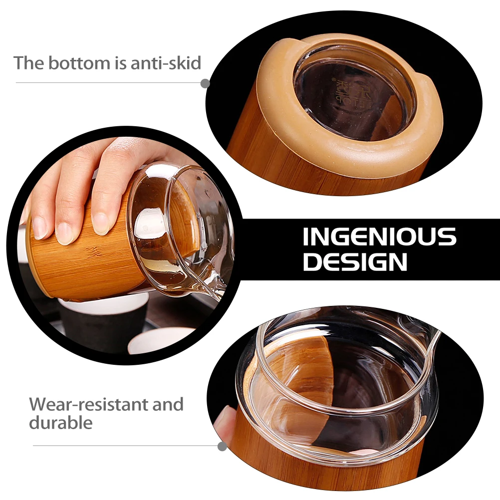 Glass Tea Pot Heat Resistant Bamboo Cover Tea Fairness Cup Dispenser Stain Resistant For Home Coffee Shop Use
Glass Tea Pot Heat Resistant Bamboo Cover Tea Fairness Cup Dispenser Stain Resistant For Home Coffee Shop Use