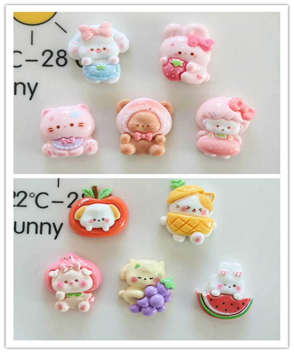 100pcs Cartoon fruit Animals Flatback Resin Flatback Cabochon for Kids Hair Bows Center Scrapbooking Decoration
100pcs Cartoon fruit Animals Flatback Resin Flatback Cabochon for Kids Hair Bows Center Scrapbooking Decoration