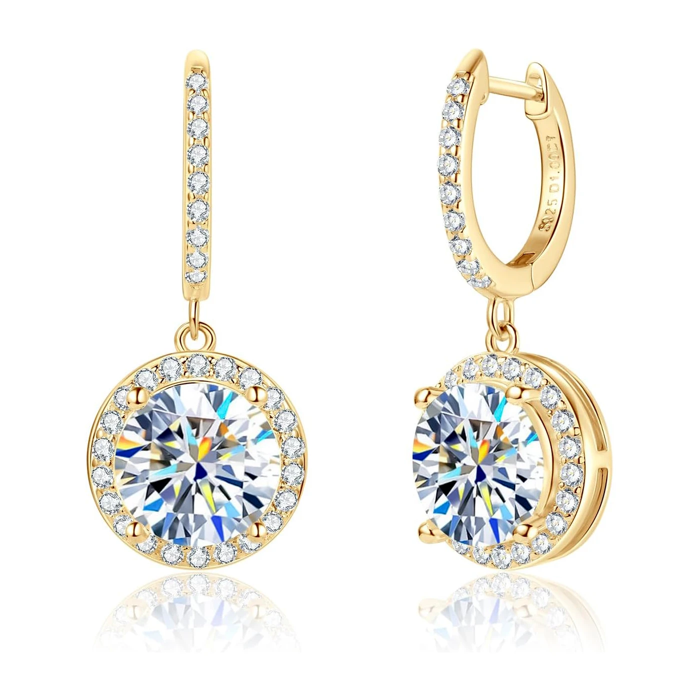 Moissanite Drop Earrings for Women Total 2 Carat Laboratory Diamond 18K Gold Plated S925 Silver Wedding Jewelry GRA Certificate
Moissanite Drop Earrings for Women Total 2 Carat Laboratory Diamond 18K Gold Plated S925 Silver Wedding Jewelry GRA Certificate