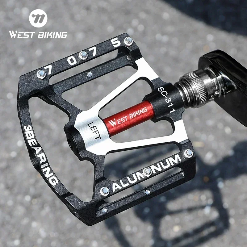 WEST BIKING Bicycle Quick Release Pedals 3 Bearings 7075 Aluminum Alloy MTB Ultralight Pedals Cruisers Bike Folding Bike Pedals
WEST BIKING Bicycle Quick Release Pedals 3 Bearings 7075 Aluminum Alloy MTB Ultralight Pedals Cruisers Bike Folding Bike Pedals