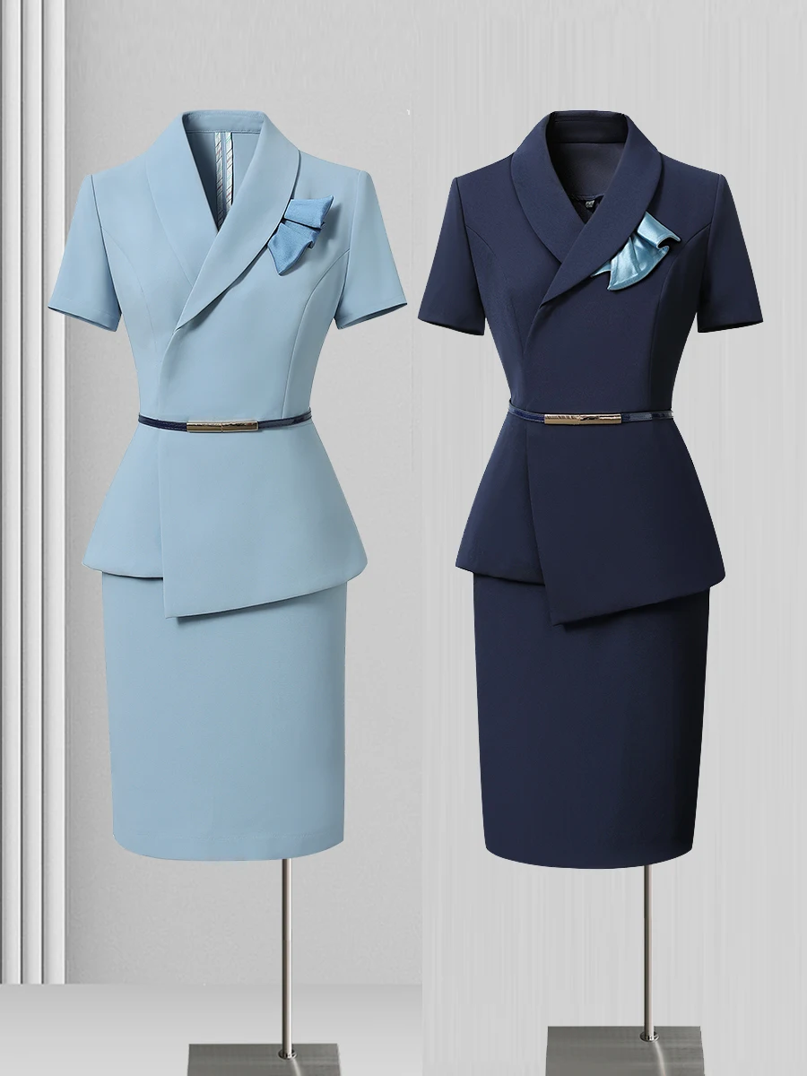 Elegant Professional Women's Summer Uniform Set Front Desk Reception Medical Beauty High End Workwear Polyester Fiber
Elegant Professional Women's Summer Uniform Set Front Desk Reception Medical Beauty High End Workwear Polyester Fiber