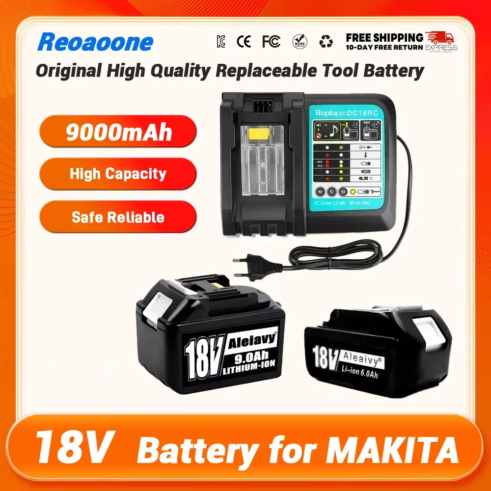 18 В 9 Ач для MAKITA BL1860B, литий-ионный аккумулятор 9000 мАч, запасные инструменты, аккумулятор BL1880 BL1860 BL1850
18 В 9 Ач для MAKITA BL1860B, литий-ионный аккумулятор 9000 мАч, запасные инструменты, аккумулятор BL1880 BL1860 BL1850