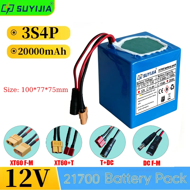2V 20Ah 21700 3S4P Rechargeable Lithium Battery Widely Used: Instruments Led Lighting Traffic Signs Ship UAV Speaker Etc
2V 20Ah 21700 3S4P Rechargeable Lithium Battery Widely Used: Instruments Led Lighting Traffic Signs Ship UAV Speaker Etc