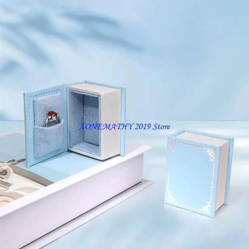 F42F Vintage Book Shaped Jewelry Storage Box Portable for Rings Pendants and Studs Earrings With Closure Designs
F42F Vintage Book Shaped Jewelry Storage Box Portable for Rings Pendants and Studs Earrings With Closure Designs