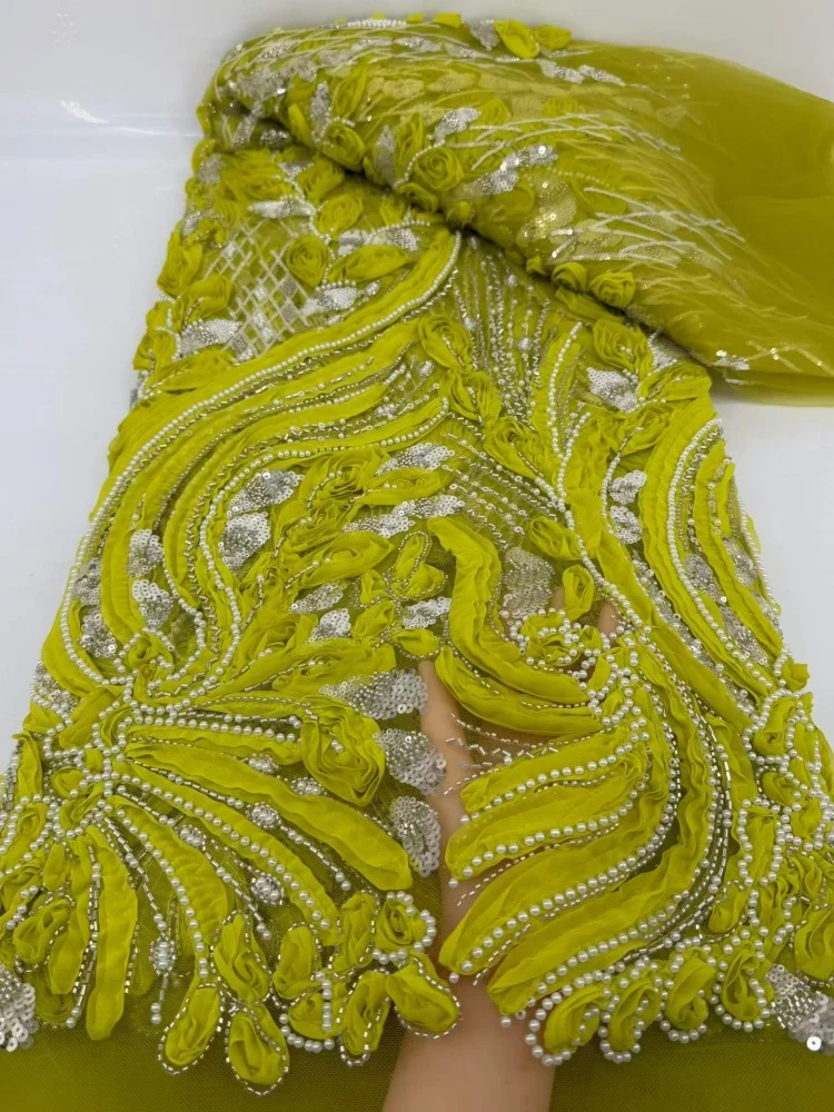 High-quality African Nigerian Elegant 3D Embroidered Fabric French Tulle Lace Fabric With Sequin For Party Wedding
High-quality African Nigerian Elegant 3D Embroidered Fabric French Tulle Lace Fabric With Sequin For Party Wedding