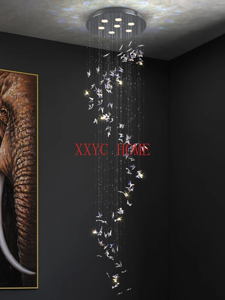 Ceiling Lamp Modern Atmosphere Loft Villa Duplex Building Jump Floor Hollow Lamp Creative Living Room Butterfly Crystal Lamp
Ceiling Lamp Modern Atmosphere Loft Villa Duplex Building Jump Floor Hollow Lamp Creative Living Room Butterfly Crystal Lamp