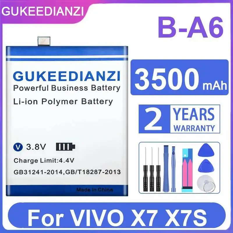 Высокопроизводительный прочный аккумулятор для мобильного телефона B-A6 3500 мАч для Vivo X7 X7S
Высокопроизводительный прочный аккумулятор для мобильного телефона B-A6 3500 мАч для Vivo X7 X7S