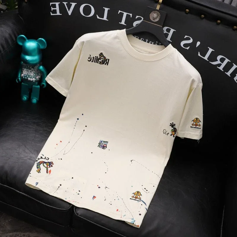 Men's T-shirt Watercolor Tops Graphic Anime Male Tees Shirts Embroidery Print Wholesale Stylish Korean Clothing Harajuku Casual
Men's T-shirt Watercolor Tops Graphic Anime Male Tees Shirts Embroidery Print Wholesale Stylish Korean Clothing Harajuku Casual