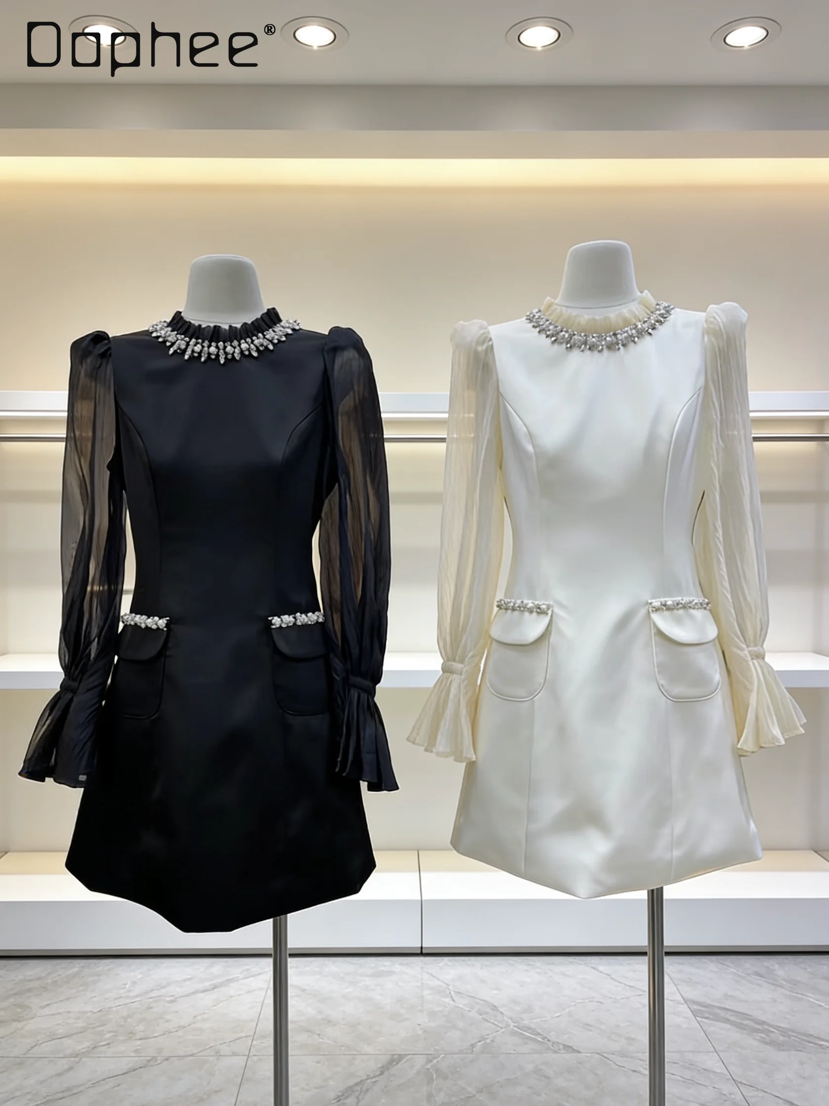 Elegant Socialite Style Dress for Women French Elegant Heavy Beading Round Neck Slim Long Sleeve Light Luxury A-line Dresses
Elegant Socialite Style Dress for Women French Elegant Heavy Beading Round Neck Slim Long Sleeve Light Luxury A-line Dresses