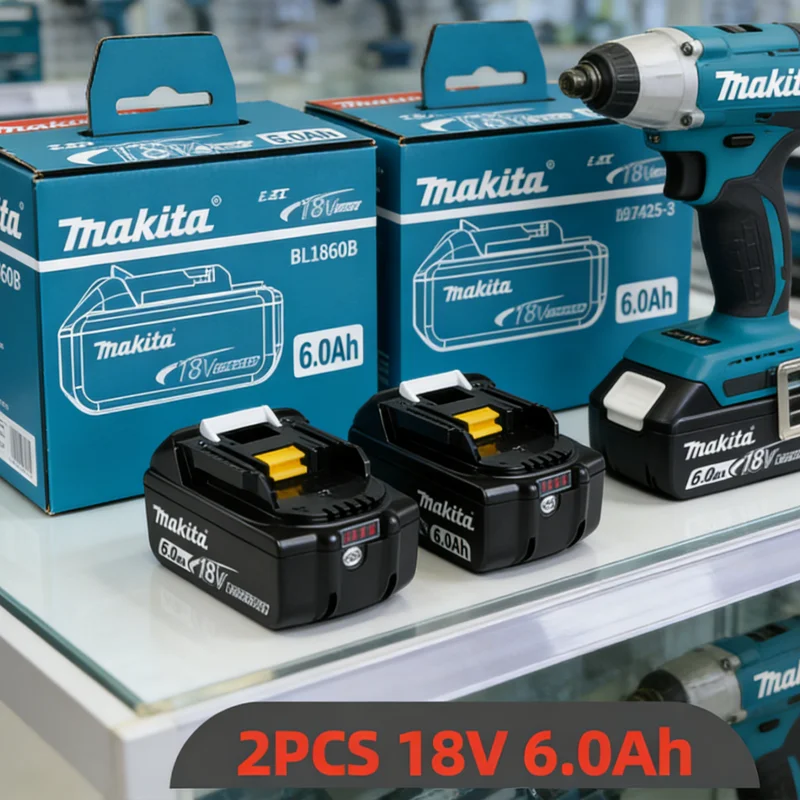 Genuine battery from Makita, 18V 6.0Ah 10C high-power aluminum battery, for all models of Makita 18V power tools
Genuine battery from Makita, 18V 6.0Ah 10C high-power aluminum battery, for all models of Makita 18V power tools