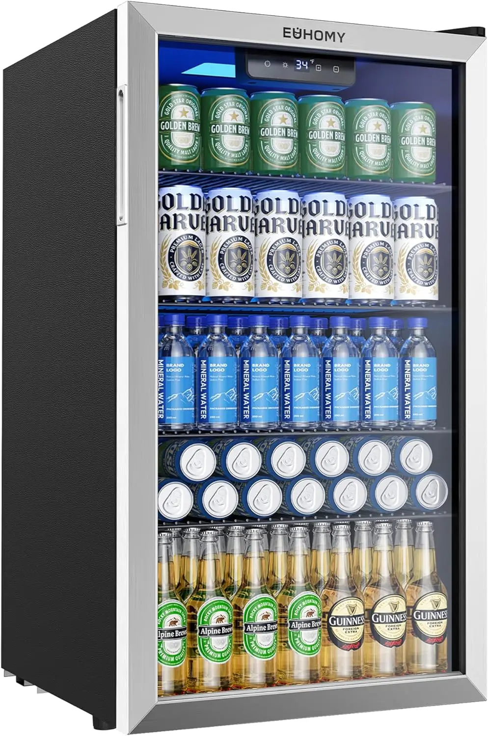 Mini Fridge 130 Can Beverage Refrigerator Cooler Glass Door for Soda Wine Beer, Beverage Cooler for Home, Bar, Office
Mini Fridge 130 Can Beverage Refrigerator Cooler Glass Door for Soda Wine Beer, Beverage Cooler for Home, Bar, Office