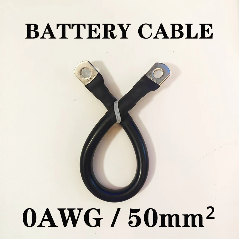 20-200CM Battery Cable Wire 0AWG 50mm² Soft Silicone and Tinned Copper Terminal for High Performance Car Inverter Solar
20-200CM Battery Cable Wire 0AWG 50mm² Soft Silicone and Tinned Copper Terminal for High Performance Car Inverter Solar