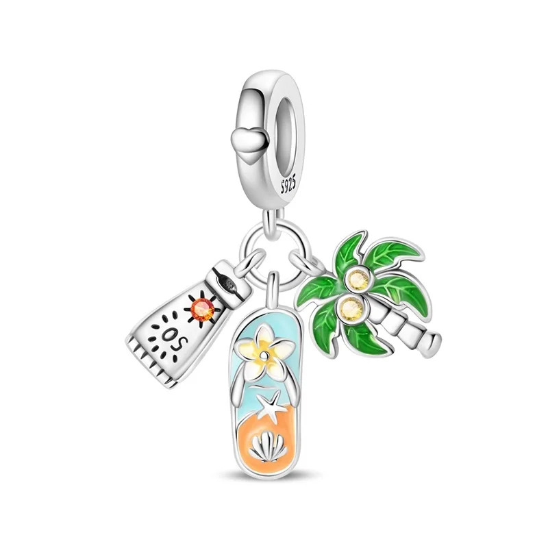 New 925 Sterling Silver Summer Beach Charms Pendant For Women Fit Original Bracelet DIY Birthday Party Jewelry Gifts
New 925 Sterling Silver Summer Beach Charms Pendant For Women Fit Original Bracelet DIY Birthday Party Jewelry Gifts