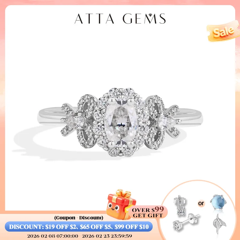 ATTAGEMS Luxury Moissanite Rings Oval Cut 925 Sterling Silver Ring Women Bow Design For Engagement Wedding FineJewelry Certified
ATTAGEMS Luxury Moissanite Rings Oval Cut 925 Sterling Silver Ring Women Bow Design For Engagement Wedding FineJewelry Certified