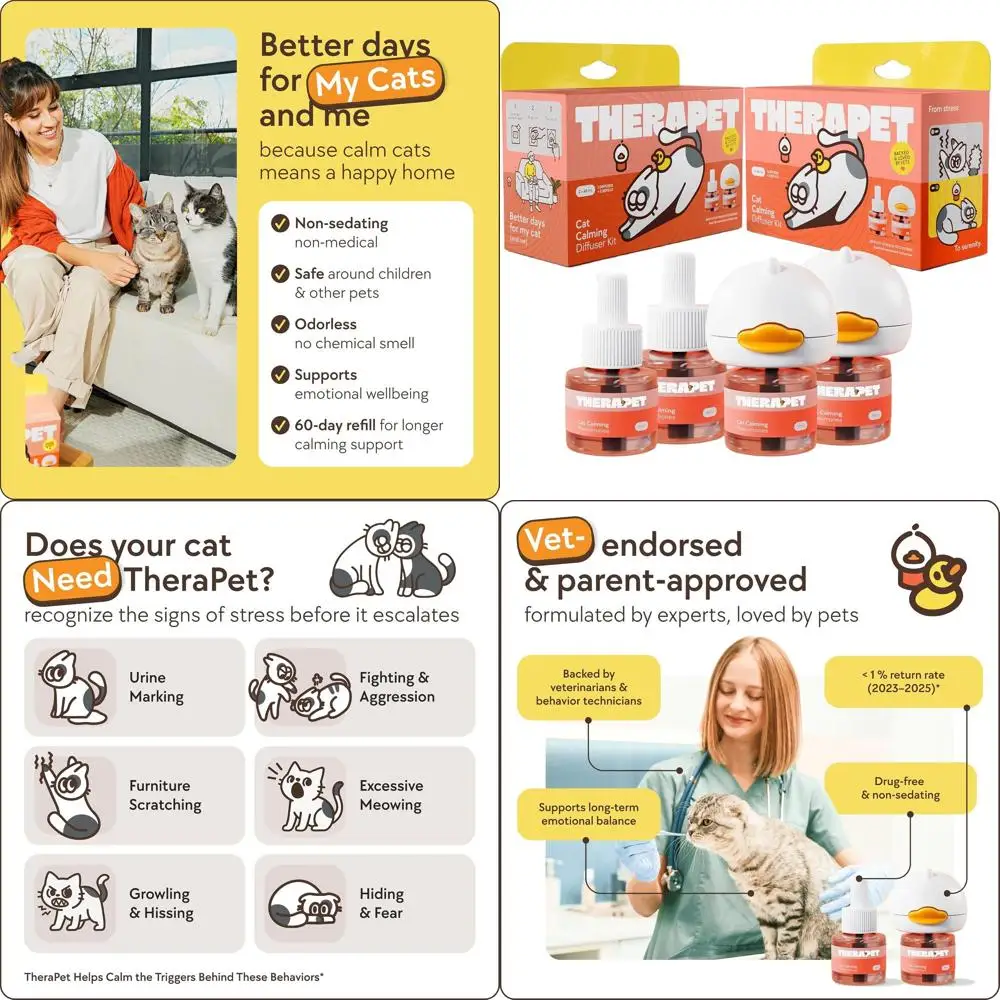 Наборы диффузоров с двойными феромонами для успокоения кошек на 120 дней — уменьшают стресс, распыление, драки, мяуканье и царапины
Наборы диффузоров с двойными феромонами для успокоения кошек на 120 дней — уменьшают стресс, распыление, драки, мяуканье и царапины