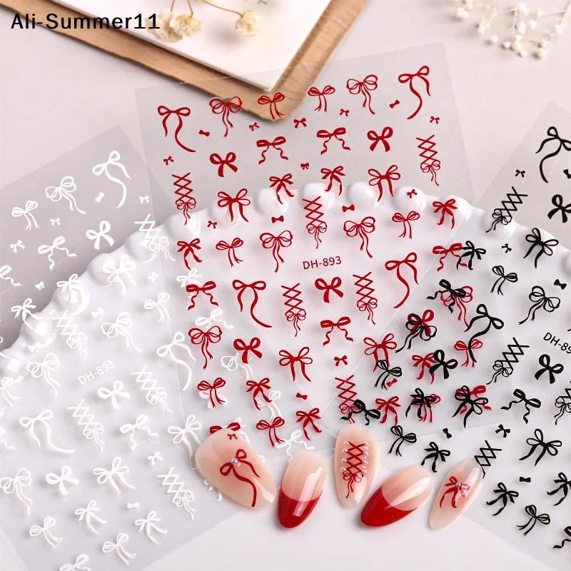 【U11】Bow Nail Art Stickers 3D Cute Red Pink Black Bowknot Nail Charms Foils Gold Laser Effect Bow Manicure Decor
【U11】Bow Nail Art Stickers 3D Cute Red Pink Black Bowknot Nail Charms Foils Gold Laser Effect Bow Manicure Decor