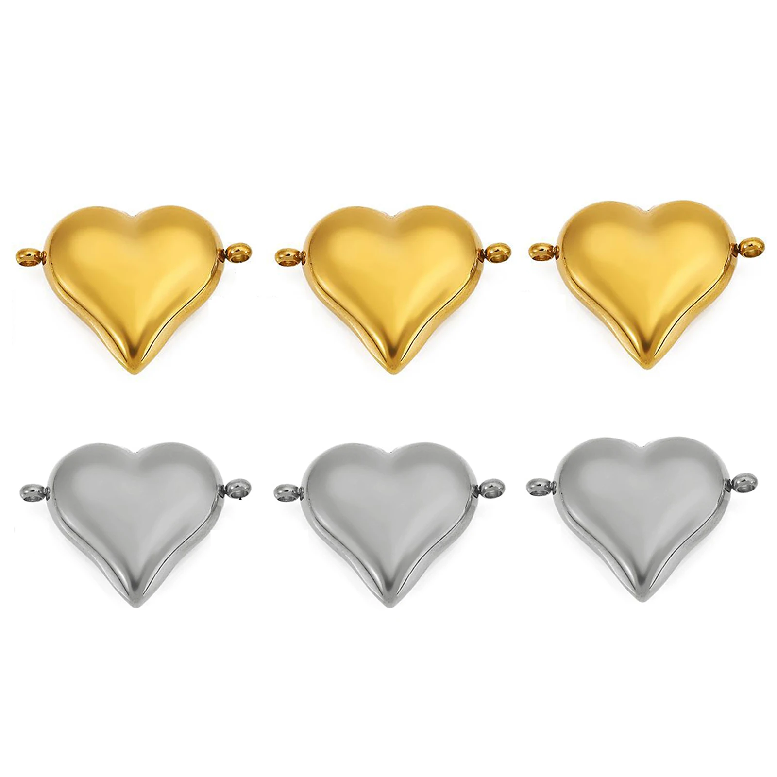 3Pcs 2 Hole Stainless Steel Love Heart Shape Charms Pendants For DIY Bracelet Necklace Jewelry Making Accessories
3Pcs 2 Hole Stainless Steel Love Heart Shape Charms Pendants For DIY Bracelet Necklace Jewelry Making Accessories