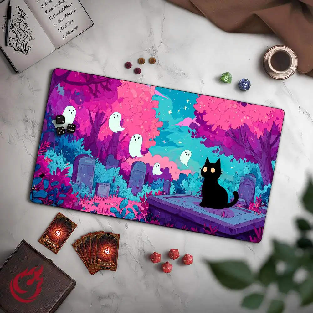 Gothic Anime Cat and Ghosts MTG Playmat Magic Card Mat Stitched Edge Non-Slip Durable Tabletop playmat Board Game Mat for TCG
Gothic Anime Cat and Ghosts MTG Playmat Magic Card Mat Stitched Edge Non-Slip Durable Tabletop playmat Board Game Mat for TCG