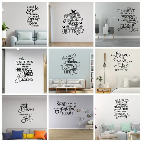 Phrases or sentence Wall Stickers Decorative Sticker Home Decor Living Room Bedroom Wall Art MURAL Drop Shipping