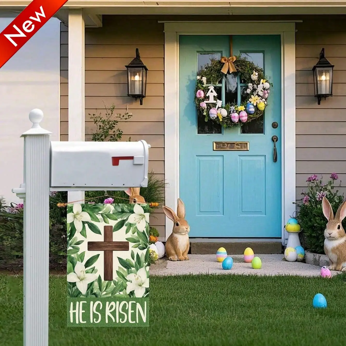 He is Risen Cross Lily Flowers Vertical Garden Flag Double Sided 12x18 Inch - Easter Christian Religious Outdoor Decor
He is Risen Cross Lily Flowers Vertical Garden Flag Double Sided 12x18 Inch - Easter Christian Religious Outdoor Decor