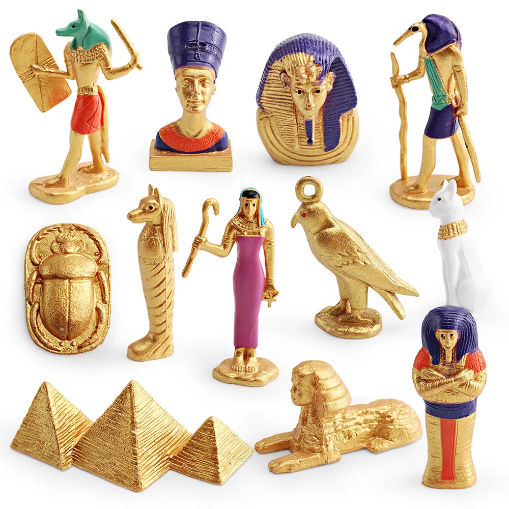 Мини-фигурки из древнего Египта, ПВХ, Сфинкс, пирамиды, коробка для мам, модель Анубиса, обучающая игрушка для детей, 12 шт.
Мини-фигурки из древнего Египта, ПВХ, Сфинкс, пирамиды, коробка для мам, модель Анубиса, обучающая игрушка для детей, 12 шт.