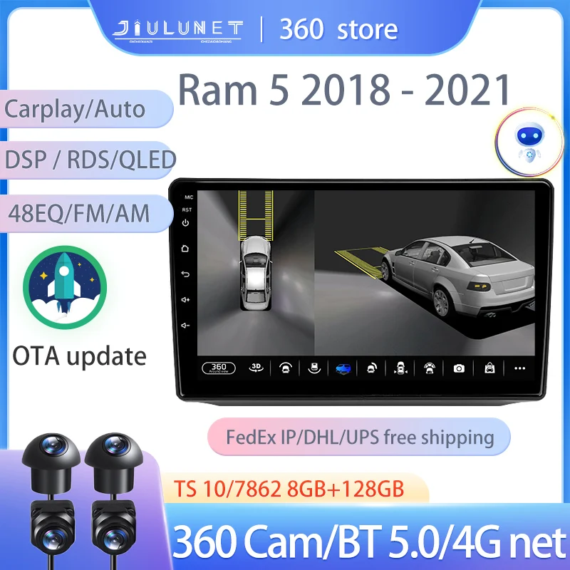 JIULUNET Smart Stereo Android Auto 360 Cam радио для Ram 5 V DT 2018 - 2021 мультимедийная навигация Carplay
JIULUNET Smart Stereo Android Auto 360 Cam радио для Ram 5 V DT 2018 - 2021 мультимедийная навигация Carplay