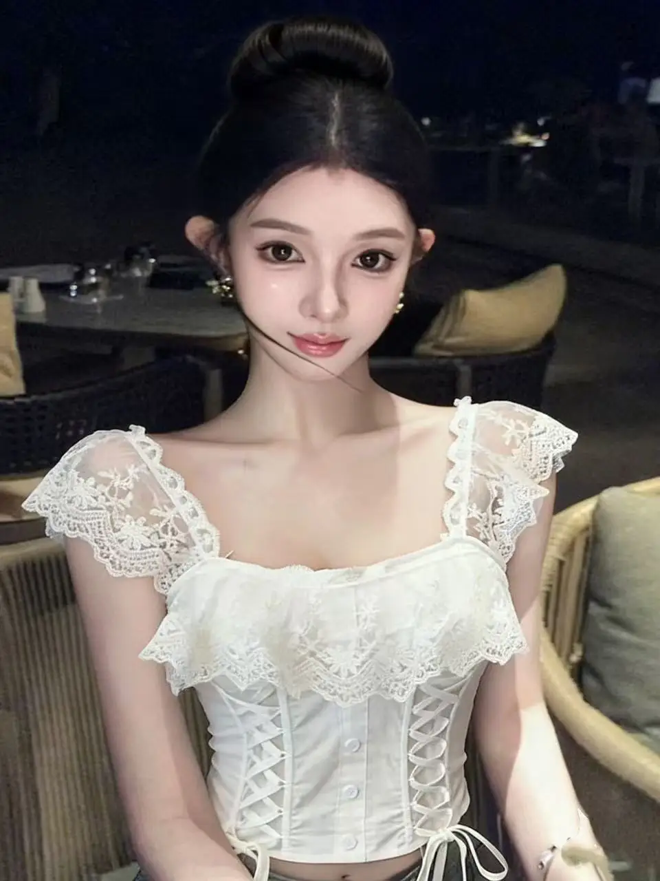 Korean Style Lace Splice Strap Vest Women Summer Design Sensation Fishbone Bralette Top Nicole Rose French Style Slim Fit
Korean Style Lace Splice Strap Vest Women Summer Design Sensation Fishbone Bralette Top Nicole Rose French Style Slim Fit