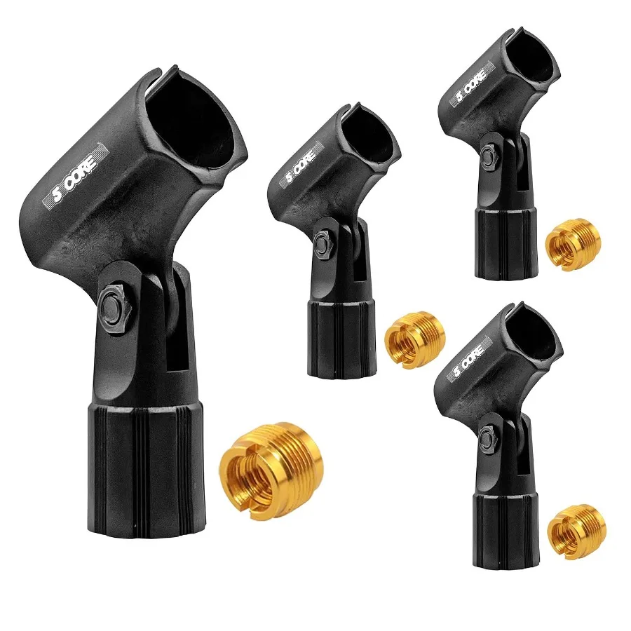 5 Core Pencil Microphone Clip Holder Black Angle Adjustable Slim Condenser Mic Adapter with Universal 5 8 Male to 3 8 Female Ad
5 Core Pencil Microphone Clip Holder Black Angle Adjustable Slim Condenser Mic Adapter with Universal 5 8 Male to 3 8 Female Ad