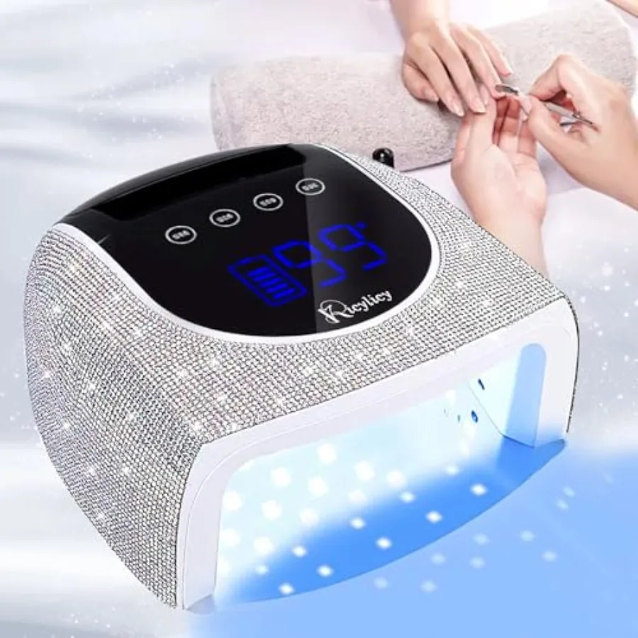 UV LED Nail Lamp96W Rechargeable Cordless Nail Lamp Gel Polish UV Nail Lamp Diamond Professional Curing Lamp with 4 Timer Setti
UV LED Nail Lamp96W Rechargeable Cordless Nail Lamp Gel Polish UV Nail Lamp Diamond Professional Curing Lamp with 4 Timer Setti