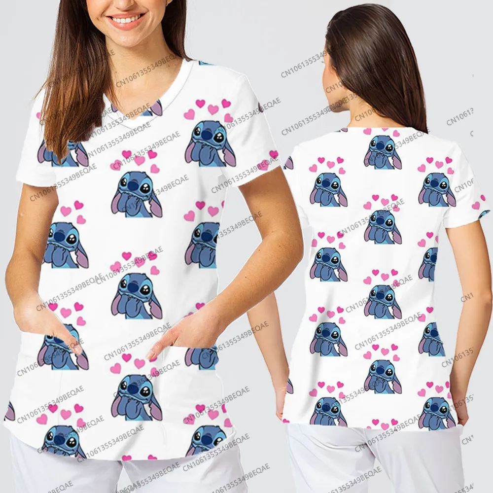 2025 Summer Y2k Style Clothes for Ladies Pocket Design Female T-shirts V-neck Disney Cartoon Printing Clothing for Women
2025 Summer Y2k Style Clothes for Ladies Pocket Design Female T-shirts V-neck Disney Cartoon Printing Clothing for Women