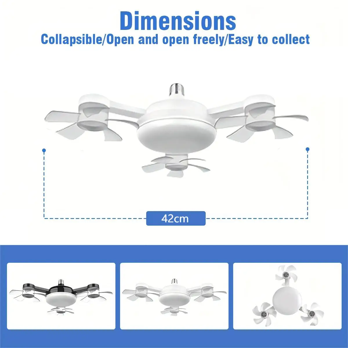 Versatile Drone Ceiling Fan Light E27 Base Remote-Controlled RGB Timer 3 Speed Settings for Bedroom Dining Decor
Versatile Drone Ceiling Fan Light E27 Base Remote-Controlled RGB Timer 3 Speed Settings for Bedroom Dining Decor