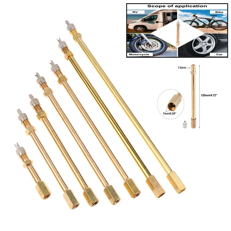 1Pc Car Auto Truck Brass Wheel Tire Valve Cap Tyre Stem Extension Pole Extender Steamboat Inflation Valve Stems Auto Accessory
1Pc Car Auto Truck Brass Wheel Tire Valve Cap Tyre Stem Extension Pole Extender Steamboat Inflation Valve Stems Auto Accessory