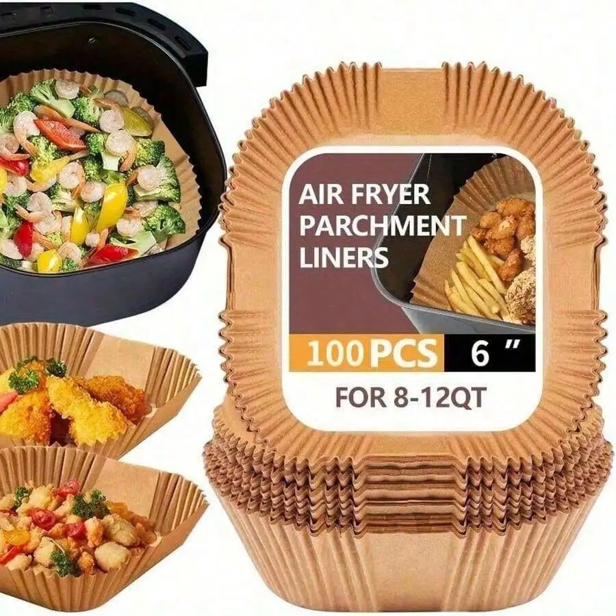 100pcs, Square Disposable Air Fryer Liners (6. 3in/8in), Paper Air Fryer Liner Pots, Paper Basket Bowls, Baking Trays, Oven Accessories, Baking Tools, Kitchen Gadgets, Kitchen Accessories,Kitchen Accessories,Cocina,Room Decorroom Deocr,Kitchen Essentials,
100pcs, Square Disposable Air Fryer Liners (6. 3in/8in), Paper Air Fryer Liner Pots, Paper Basket Bowls, Baking Trays, Oven Accessories, Baking Tools, Kitchen Gadgets, Kitchen Accessories,Kitchen Accessories,Cocina,Room Decorroom Deocr,Kitchen Essentials,
