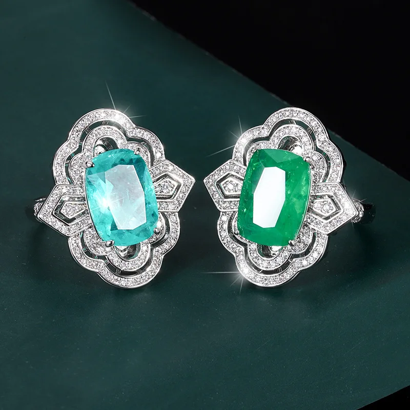 New High-end Jewelry Luxury Fashion Emerald Paraiba High-end Printed Women's Ring Main Stone 10*14
New High-end Jewelry Luxury Fashion Emerald Paraiba High-end Printed Women's Ring Main Stone 10*14