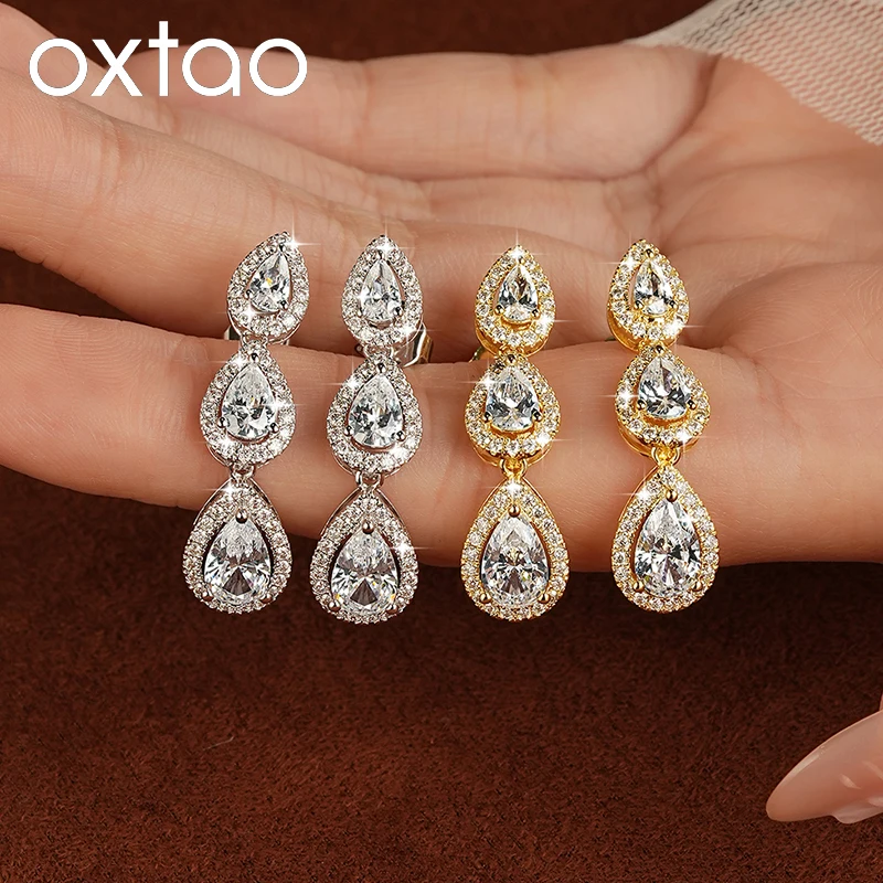 OXTAO Pear Cut D Moissanite&CZ Dangle Drop Earrings with Certified for Women Waterdrop Tassel Earrings Jewelry 14K Gold Filled
OXTAO Pear Cut D Moissanite&CZ Dangle Drop Earrings with Certified for Women Waterdrop Tassel Earrings Jewelry 14K Gold Filled