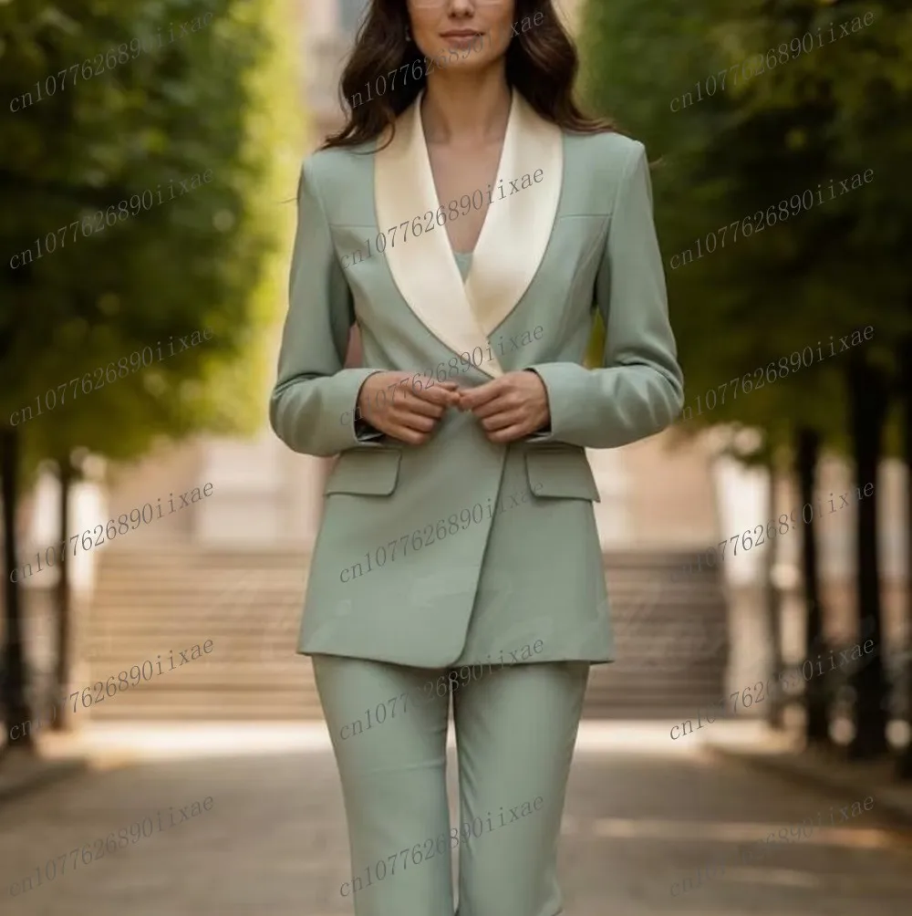 Champagne Mint Green Formal Women Suit Lady Business Tuxedos Mother Wedding Party Ladies 2 Piece Set Blazer Pants Customized
Champagne Mint Green Formal Women Suit Lady Business Tuxedos Mother Wedding Party Ladies 2 Piece Set Blazer Pants Customized