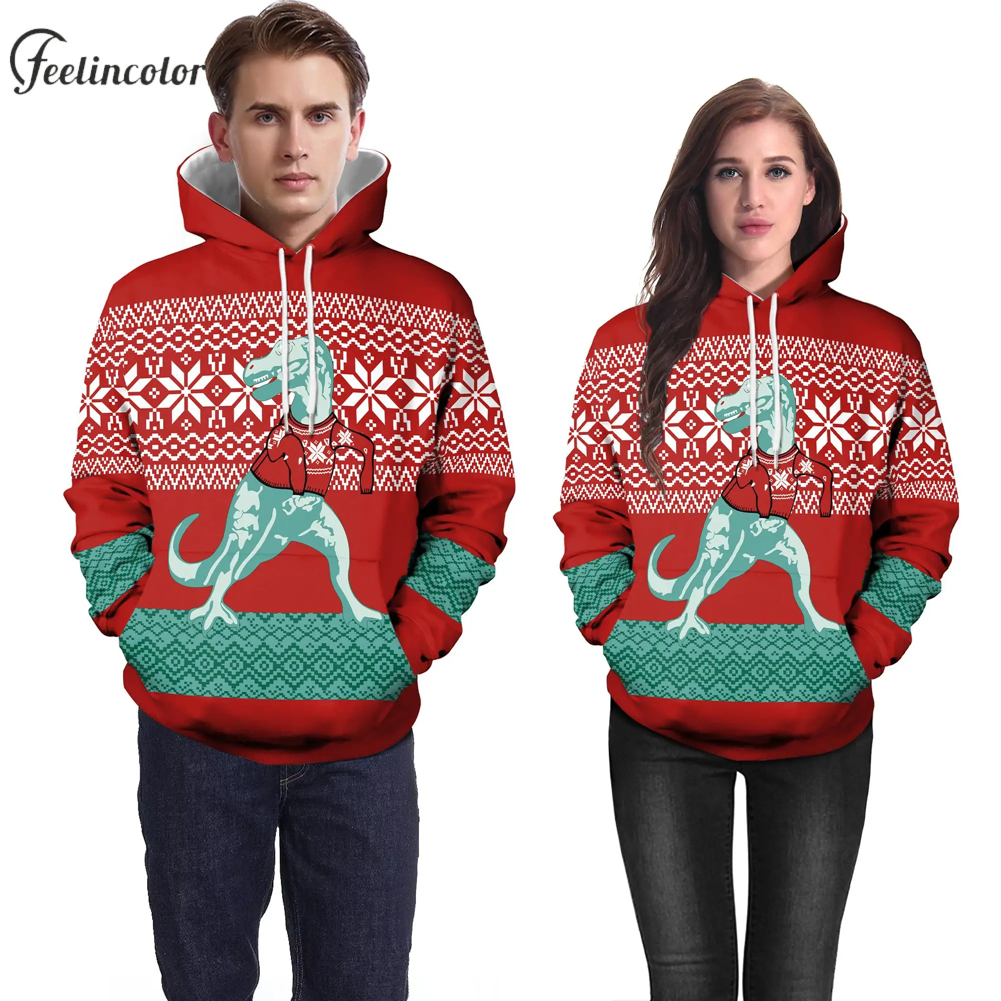 Ugly Christmas Hoodies Couple Oversized Hooded Pullover Dinosaur 3D Print Casual Streetwear Holiday Party Clothing with Pocket
Ugly Christmas Hoodies Couple Oversized Hooded Pullover Dinosaur 3D Print Casual Streetwear Holiday Party Clothing with Pocket