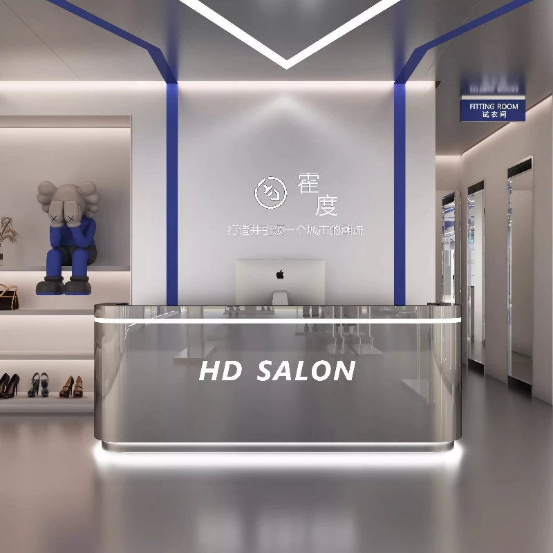 Light Luxury Reception Desk Commericial Shop Business Curved Design Elegant Desks Stands Welcome Salon Schreibtisch Furniture
Light Luxury Reception Desk Commericial Shop Business Curved Design Elegant Desks Stands Welcome Salon Schreibtisch Furniture