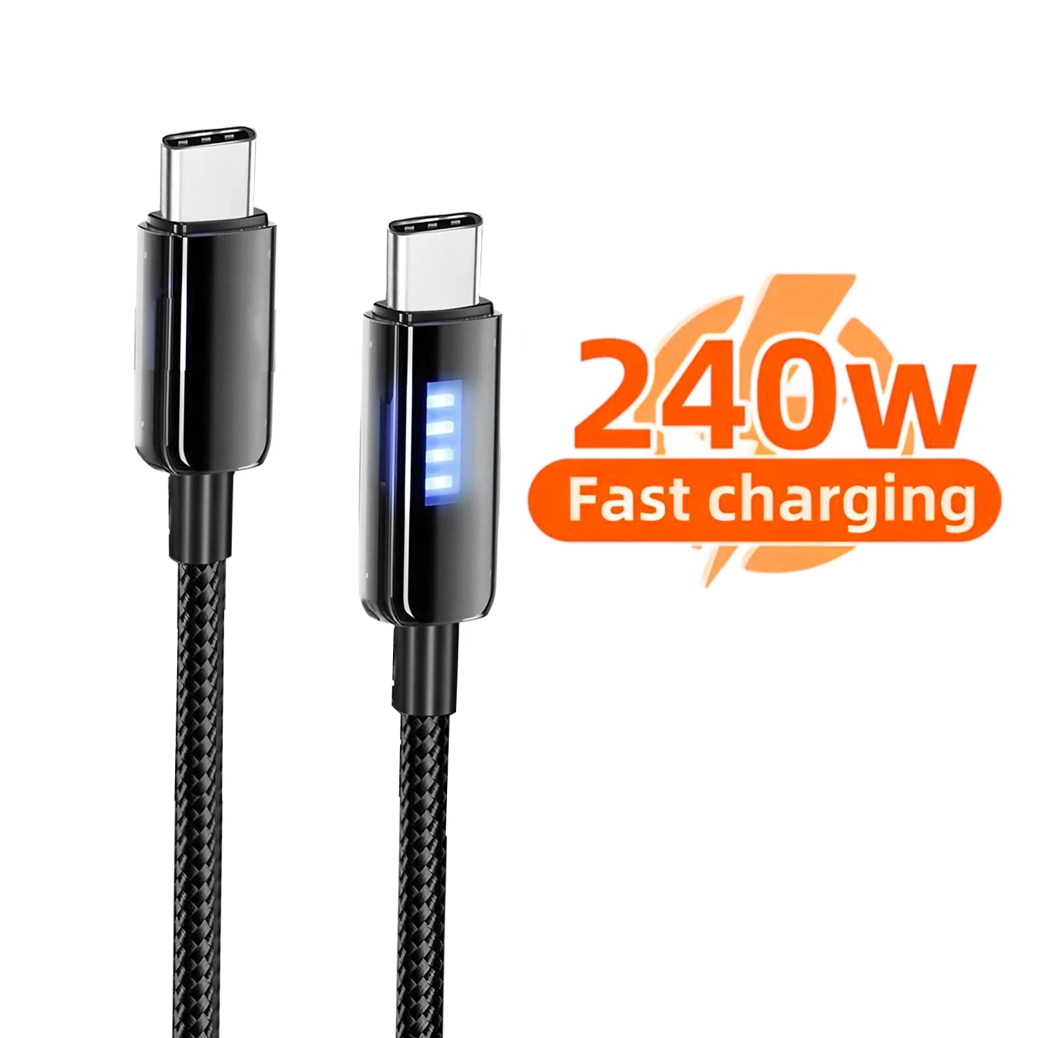 USB Type C To USB C Cable 240W/5A PD Fast Charging Cord For iPhone 17 16 pro Max Macbook Xiaomi Samsung USB-C Cable
USB Type C To USB C Cable 240W/5A PD Fast Charging Cord For iPhone 17 16 pro Max Macbook Xiaomi Samsung USB-C Cable